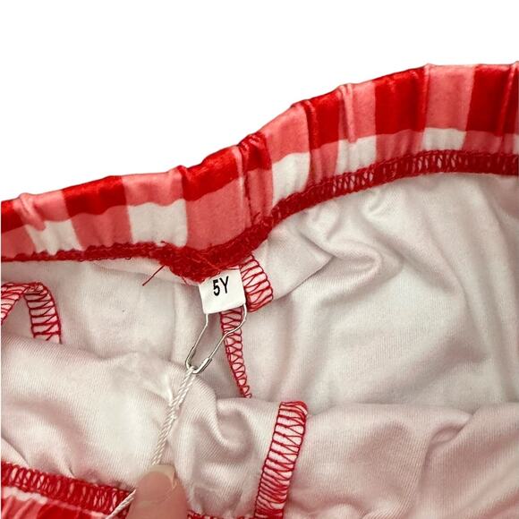 Jane + Jo Boys Red Check Pajama Pants 5 NWT - Picture 2 of 4